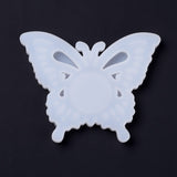 5PCS Butterfly DIY Candle Holder Silicone Molds, Resin Casting Molds, For UV Resin, Epoxy Resin Jewelry Making, White, 10.3x13.4x1cm, Candle Tray: 3.8cm