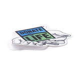 Craspire Donate Life Theme Waterproof Self Adhesive Paper Stickers, for Suitcase, Skateboard, Refrigerator, Helmet, Mobile Phone Shell, Word, 30~52x39~72x0.2mm, about 50pcs/bag, 5bags/set