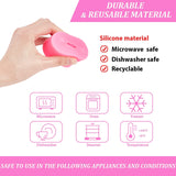 Footprint DIY Straw Topper Silicone Molds Decoration Kit, with Plastic Transfer Pipettes & Stirring Rod, Silicone Measuring Cup, Latex Finger Cots, Hot Pink, 58x41mm, Hole: 9mm, Inner Diameter: 14mm, 2pcs