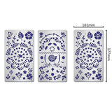CRASPIRE 2Pcs 2 Style 304 Stainless Steel Cutting Dies Stencils, for DIY Scrapbooking/Photo Album, Decorative Embossing, Matte Platinum Color, Mixed Patterns, 17.7x10.1cm, 1pc/style