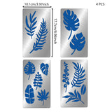 CRASPIRE 4Pcs 4 Style 304 Stainless Steel Cutting Dies Stencils, for DIY Scrapbooking/Photo Album, Decorative Embossing, Leaf Pattern, 10.1x17.7cm, 1pc/style