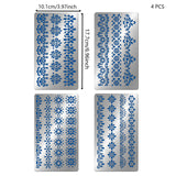 CRASPIRE 4Pcs 4 Style 304 Stainless Steel Cutting Dies Stencils, for DIY Scrapbooking/Photo Album, Decorative Embossing, Floral Pattern, 10.1x17.7cm, 1pc/style