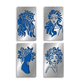 CRASPIRE 4Pcs 4 Style 304 Stainless Steel Cutting Dies Stencils, for DIY Scrapbooking/Photo Album, Decorative Embossing, Women Pattern, 17.7x10.1cm, 1pc/style