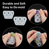 Skull Head Beads Bracelet Silicone Molds, Without Hole, Earrings, Pendant Necklace Jewelry Silicone Resin Casting Mold, for Jewelry Making DIY Craft, with Plastic Stirring Rod, White, Silicone Molds: 3pcs/set