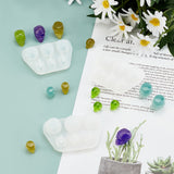 Skull Head Beads Bracelet Silicone Molds, Without Hole, Earrings, Pendant Necklace Jewelry Silicone Resin Casting Mold, for Jewelry Making DIY Craft, with Plastic Stirring Rod, White, Silicone Molds: 3pcs/set