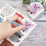 Craspire 1 Set Alloy DIY Diamond Painting Pen Tool, with 4Pcs Alloy Rhinestones Pickers Pen Heads, Platinum, 2.2x3.6x0.6cm
