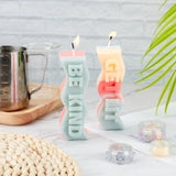 1 Bag 2 Style Candle Silicone Mold BE Kind Wave Pillar Resin Mould Resin Casting Mold WhiteSmoke Get Lit Candle Ornament Making Mold for Aromatherapy Candle Soaps Making