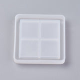 Shaker Mold, DIY Quicksand Jewelry Silicone Molds, Resin Casting Molds, For UV Resin, Epoxy Resin Jewelry Making, Square, White, 52x52x8mm, Inner Size: 19x19mm