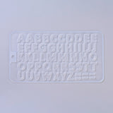 Silicone Molds, Resin Casting Molds, For UV Resin, Epoxy Resin Jewelry Making, Letter, Letter A~Z, White, 114x210x4mm
