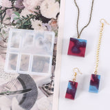 Silicone Molds, Resin Casting Molds, For UV Resin, Epoxy Resin Jewelry Making, Ocean Theme, White, 74x73x10mm, Inner Size: 27~32x16~25mm