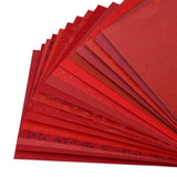 10 Bag Scrapbook Paper Pad, for DIY Album Scrapbook, Greeting Card, Background Paper, Red, 21x14.7x0.02cm, 17pcs/bag