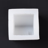 2PCS Christmas Theme DIY House Candle Silicone Molds, for Scented Candle Making, White, 71x62x62mm, Inner Diameter: 45x45mm