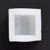 2PCS Christmas Theme DIY House Candle Silicone Molds, for Scented Candle Making, White, 75x59x58mm, Inner Diameter: 39x40mm