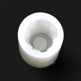 5PCS Halloween Candle Silicone Molds, for Scented Candle Making, Column with Skull Pattern, White, 8.7x4.2cm, Finished: 75x30mm