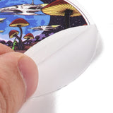 Craspire 50Pcs Cartoon Alien Paper Sticker Label Set, Adhesive Label Stickers, for Suitcase & Skateboard & Refigerator Decor, Green, 32~72x35~78x0.3mm, 5bags/set