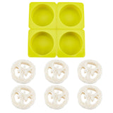 1 Set 1Pc Soap Storage Box Silicone Molds, Craft Making, Clothes, with 10Pcs Natural Loofah Slices Soap Dish Holder, Yellow, 16.5x16.5x3cm, Inner Diameter: 7cm)