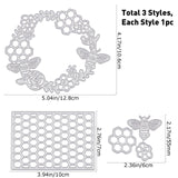 CRASPIRE Honeycomb Carbon Steel Cutting Dies Stencils, for DIY Scrapbooking/Photo Album, Decorative Embossing DIY Paper Card, Silver, 10x7cm, 1pc