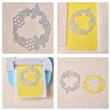 CRASPIRE Honeycomb Carbon Steel Cutting Dies Stencils, for DIY Scrapbooking/Photo Album, Decorative Embossing DIY Paper Card, Silver, 10x7cm, 1pc