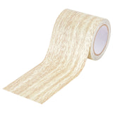 Craspire Non-woven Fabrics Imitation Wood Grain Adhesive Tape, Walnutwood Grain Repair Tape Patch, Flat, Light Goldenrod Yellow, 57mm, about 4.57m/roll