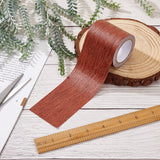 Craspire Non-woven Fabrics Imitation Wood Grain Adhesive Tape, Walnutwood Grain Repair Tape Patch, Flat, Saddle Brown, 57mm, about 4.57m/roll
