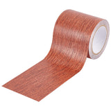 Craspire Non-woven Fabrics Imitation Wood Grain Adhesive Tape, Walnutwood Grain Repair Tape Patch, Flat, Saddle Brown, 57mm, about 4.57m/roll