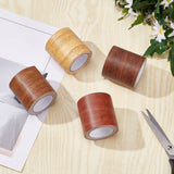 Craspire Non-woven Fabrics Imitation Wood Grain Adhesive Tape, Oakwood Grain Repair Tape Patch, Flat, Sienna, 57mm, about 4.57m/roll