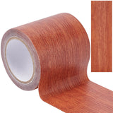 Craspire Non-woven Fabrics Imitation Wood Grain Adhesive Tape, Oakwood Grain Repair Tape Patch, Flat, Sienna, 57mm, about 4.57m/roll