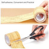 Craspire Non-woven Fabrics Imitation Wood Grain Adhesive Tape, Oakwood Grain Repair Tape Patch, Flat, Navajo White, 57mm, about 4.57m/roll