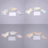 Craspire 8 Sets 4 Colors Paper Mirror Wall Stickers, with Adhesive Tape, for Home Living Room Bedroom Decoration, 3D Butterfly, Mixed Color, 58~87x80~120mm, 12pcs/set