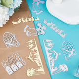 CRASPIRE 5Pcs 5 Styles Carbon Steel Cutting Dies Stencils, for DIY Scrapbooking/Photo Album, Decorative Embossing DIY Paper Card, Religion & Christmas & Easter, Mixed Patterns, 2.65~8.9x5~13.9x0.08cm, 1pc/style