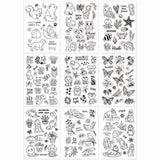Craspire Acrylic Stamps, for DIY Scrapbooking, Photo Album Decorative, Cards Making, Stamp Sheets, Animal Pattern, 16x11x0.3cm, 9sheets/set