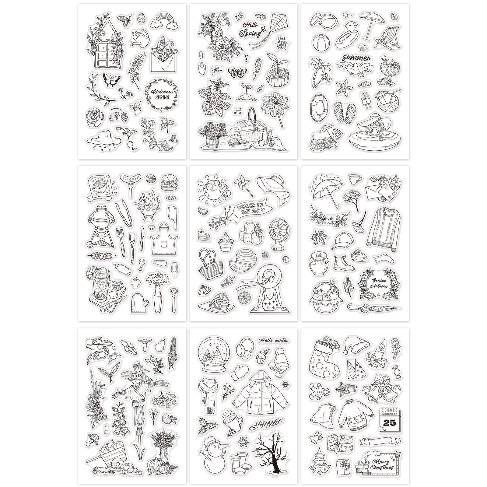 Craspire Acrylic Stamps, for DIY Scrapbooking, Photo Album