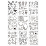 Craspire Acrylic Stamps, for DIY Scrapbooking, Photo Album Decorative, Cards Making, Stamp Sheets, Mixed Patterns, 16x11x0.3cm, 9 patterns, 1sheet/pattern, 9sheeets