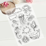 Craspire 9 Sheets 9 Style PVC Plastic Stamps, for DIY Scrapbooking, Photo Album Decorative, Cards Making, Stamp Sheets, Mixed Patterns, 16x11x0.3cm, 1 sheet/style