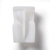 3PCS DIY Girlfriend Candle Silicone Molds, for Scented Candle Making, White, 11.5x7.4x4.7cm, Inner Diameter:56x17mm.
