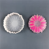 DIY Silicone Molds, Resin Casting Molds, For UV Resin, Epoxy Resin Jewelry Making, Flower, White, 10.5x10.1x2.6cm, Inner Diameter: 10x9.6cm