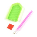 Craspire Halloween Theme DIY Diamond Painting Canvas Kits for Kids, Including Canvas Picture, Resin Rhinestone, Plastic Tray Plate, Diamond Sticky Pen and Square Glue Clay, Skull Pattern, 0.3x0.1cm, 22 bags, 2Set/Pack