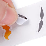 Craspire Self Adhesive Beard Pattern Sticker, Children Handmade Tools DIY Toy Craft Materials Sticker, Colorful, 0.45~2x1.3~2.1cm, about 1000pcs/roll