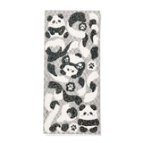Craspire Laser Paper Stickers, for DIY Scrapbooking, Photo Album Decoration, Panda Pattern, 14.5~14.6x6.4~6.6x0.02cm, 10sheets/set