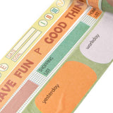 Craspire DIY Scrapbook Decorative Adhesive Tapes, Diary Pattern, 1.5~3.5cm, about 2m/roll, 4 rolls/set, 5sets/pack