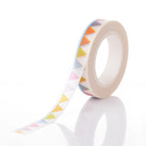 Craspire Triangle DIY Scrapbook Decorative Paper Tapes, Adhesive Tapes, Colorful, 8mm, 10m/roll