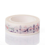 1 Roll Decorative Pattern DIY Scrapbook Decorative Paper Tapes, Adhesive Tapes, Colorful, 15mm, 10m/roll - CRASPIRE