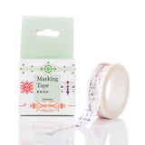 1 Roll Decorative Pattern DIY Scrapbook Decorative Paper Tapes, Adhesive Tapes, Colorful, 15mm, 10m/roll - CRASPIRE