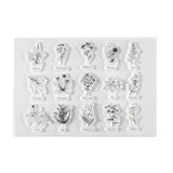 Craspire Silicone Stamps, for DIY Scrapbooking, Photo Album Decorative, Cards Making, Stamp Sheets, Plants Pattern, 113x160x3mm