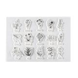 Craspire Silicone Stamps, for DIY Scrapbooking, Photo Album Decorative, Cards Making, Stamp Sheets, Plants Pattern, 113x160x3mm