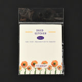 5 Bags 40Pcs PET Adhesive Stickers Set, Flowers Pattern, Flower Pattern, 8.2~8.4x2.4~6.5x0.015cm, 40pcs/bag