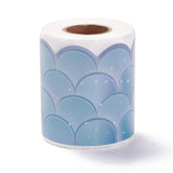 Craspire Scales Bulletin Board Border Stickers Roll, Printed Scales Trim Border Decor, for Bulletin Chalkboard Wall Decoration, Sky Blue, 7.6x6.6x0.01cm, 4rolls/set