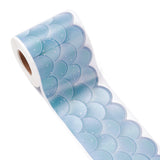 Craspire Scales Bulletin Board Border Stickers Roll, Printed Scales Trim Border Decor, for Bulletin Chalkboard Wall Decoration, Sky Blue, 7.6x6.6x0.01cm, 4rolls/set