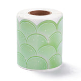 Craspire Scales Bulletin Board Border Stickers Roll, Printed Scales Trim Border Decor, for Bulletin Chalkboard Wall Decoration, Pale Green, 7.6x6.6x0.01cm, 4rolls/set