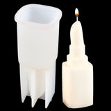 2PCS DIY Candle Silicone Molds, Resin Casting Molds, For UV Resin, Epoxy Resin Jewelry Making, Woolen Yarn Shape, White, 8.3x8.2x6.6cm, Inner Diameter: 3.9x4.7cm
